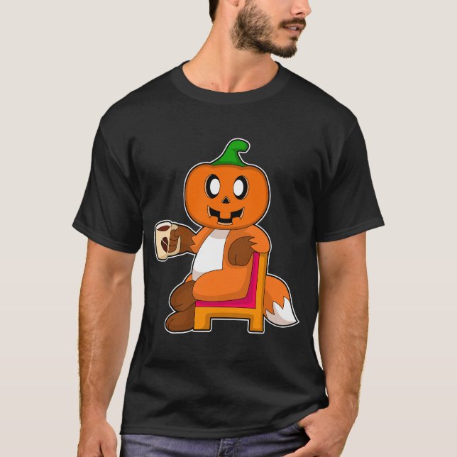 T-shirt Café Citrouille Fox Halloween (Devant)