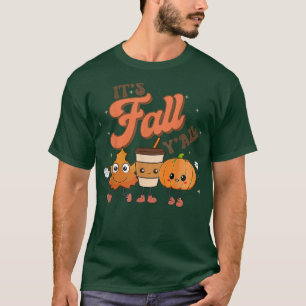 T-shirt Café Citrouille Maple Leaf Son Automne Yall Autum