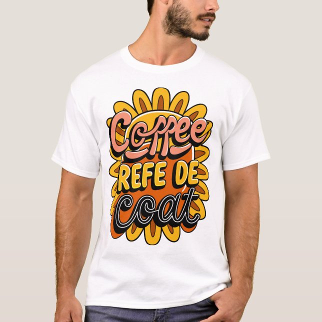 T-shirt Café, Code, Répéter.2 (Devant)