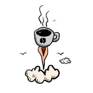 T-shirt Café comme carburant de fusée adultère