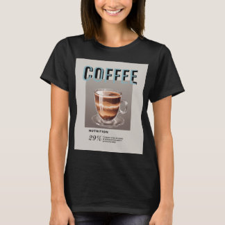 T-shirt Café con indicaciones de valores nutricionales