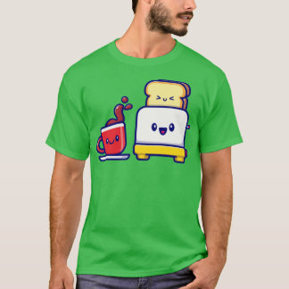 T-shirt Café Cute Avec Pain Grille
