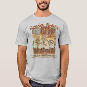 T-shirt Café Cute Halloween Ghosts Raccoons Pumpkin Spice