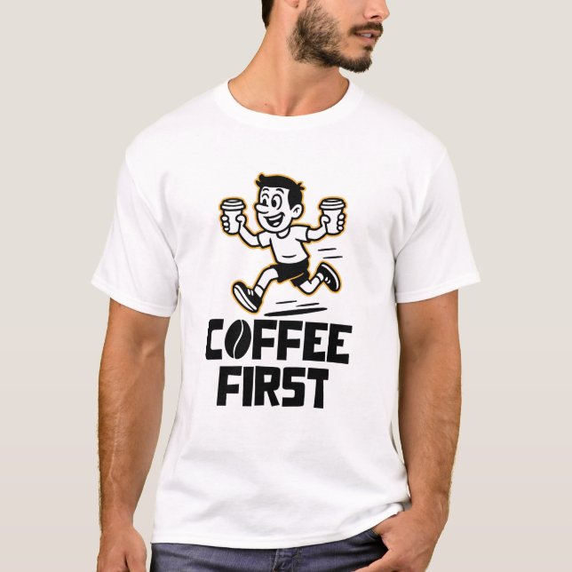 T-shirt Café d'abord (Devant)
