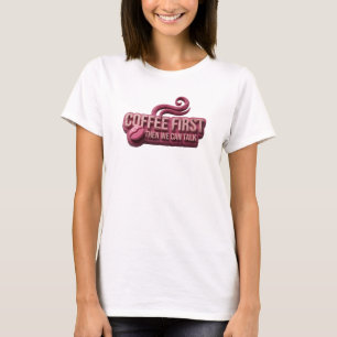 T-shirt CAFÉ D'ABORD PUIS PARLER Designer Graphique