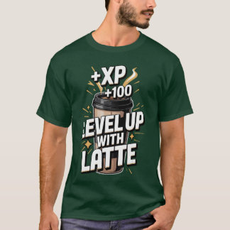 T-shirt Café de jeu Niveau supérieur avec des amis au latt