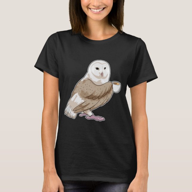 T-shirt Café de la coupe Owl (Devant)