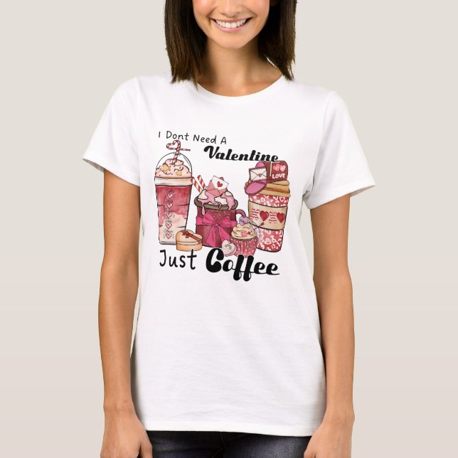 T-shirt Café de la Saint Valentin amusant (Devant)
