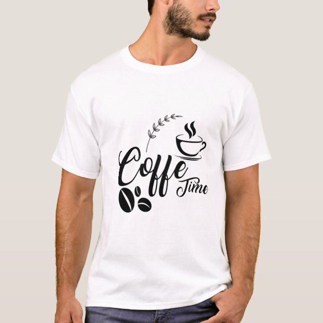T-shirt Café - Design cosy de Lover à la caféine (Devant)