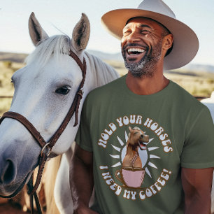 T-shirt Café drôle de cheval amateur d'humour