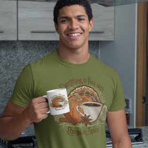 T-shirt Café épice citrouille