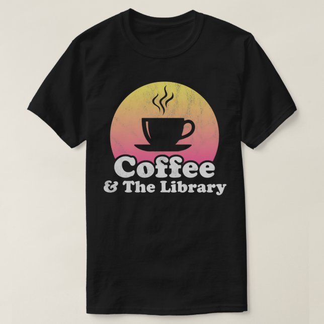 T-shirt Café et bibliothèque (Design devant)