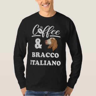 T-shirt Café Et Bracco Italiano Café Chien Pour Femmes M
