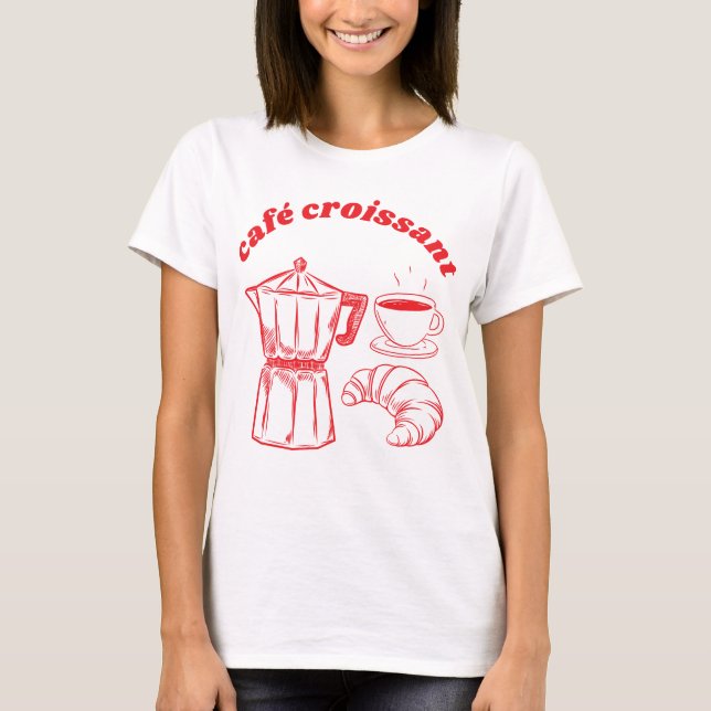 T-shirt Café et Croissant (Devant)