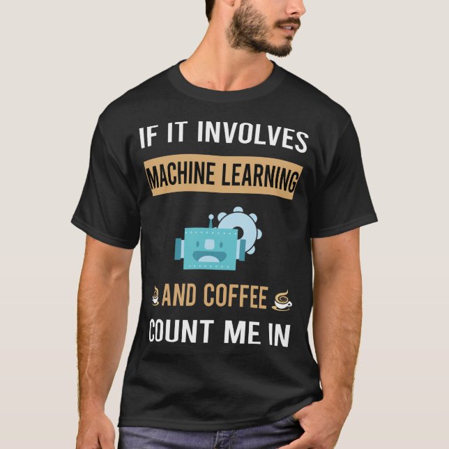 T-shirt Café Et Machine Learning (Devant)
