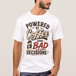 T-shirt Café et Mauvaises Décisions Vintage Rétro Amour du