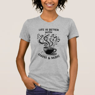 T-shirt Café et Musique