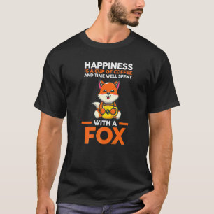 T-shirt Café Et Temps Passé Avec Un Renard