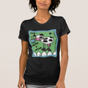 T-shirt Café et vache à la crème