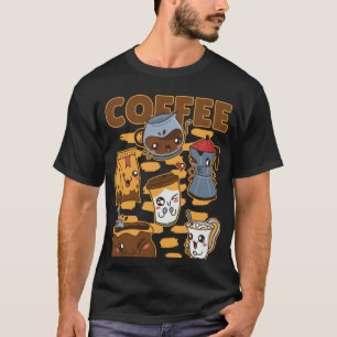 T-shirt Café Evolution Café  Cappuccino J'aime le café 