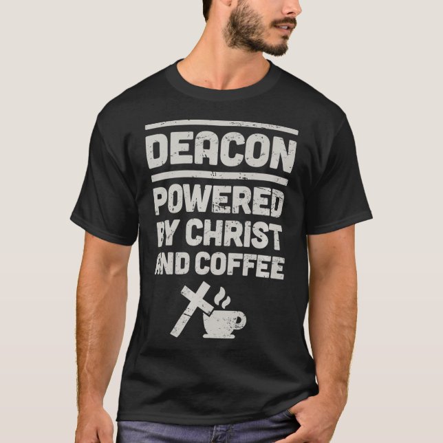 T-shirt Café Funny Christian Church Deacon Premium (Devant)