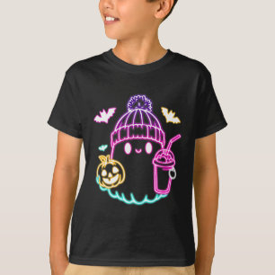 T-shirt Café Ghost Cute Retro Boire Halloween Éffrayant