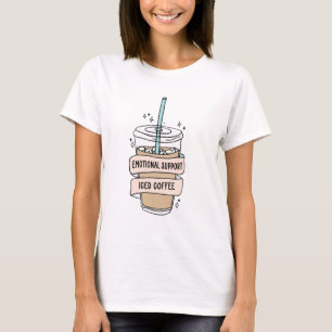T-shirt café glacé de soutien émotionnel