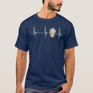 T-shirt Café glacé Lover Hearbeat EKG Pulse Coffee Cup C