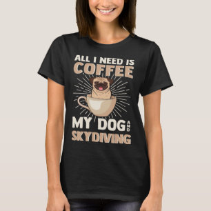T-shirt Café Mon Chien & Chiens en parachute Caféine & Cie