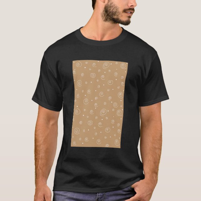 T-shirt Café Motif De Doodle 1980 Et Géométrique (Devant)