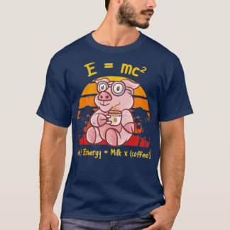 T-shirt Café Nerd Math Formule Enseignant Café Mug Cochon 
