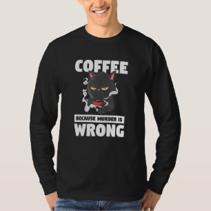 T-shirt Café Parce Que Le Meurtre Est Mauvais Animaux Anim