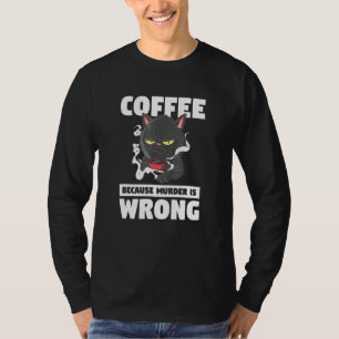 T-shirt Café Parce Que Le Meurtre Est Mauvais Animaux Anim