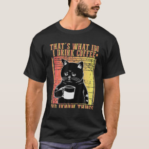 T-shirt Café Parce Que Le Meurtre Est Mauvais Chat Noir