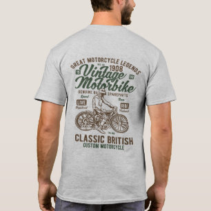 T-shirt Cafe Racer de moto britannique vintage