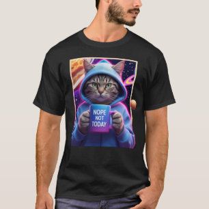 T-shirt Café Tee : Non Pas Aujourd'Hui - Mème De Catitude