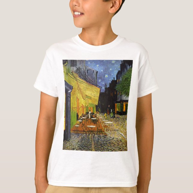 T-shirt Café Terrasse à Night Van Gogh (Devant)