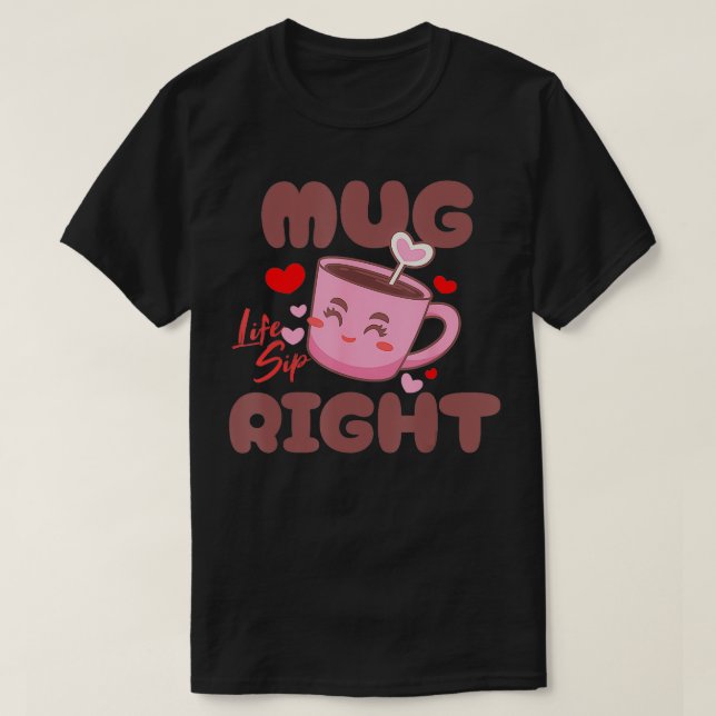 T-shirt Café Thé Brassage Lover Mug Amusant Boisson Drôle  (Design devant)