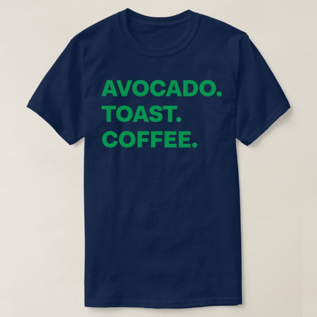 T-shirt Café toast Avocado (Design devant)