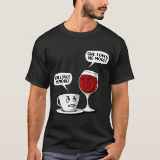 T-shirt Café Vin Elle M'aime Plus