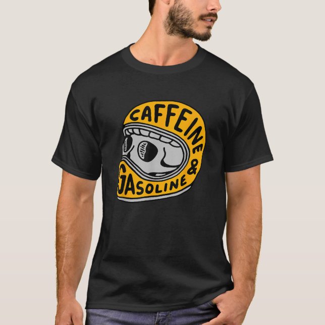 T-shirt caféine et essence (Devant)