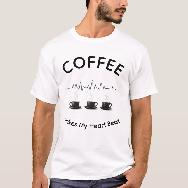 T-shirt Caféiné et vivant (Devant)