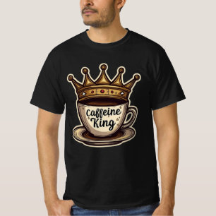 T-shirt Caféine King - Couronné De Café