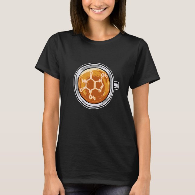 T-shirt Caféine Molecule Formule café Barista (Devant)