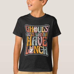 T-shirt Cafétéria Travailleur Retour À L'École Halloween D