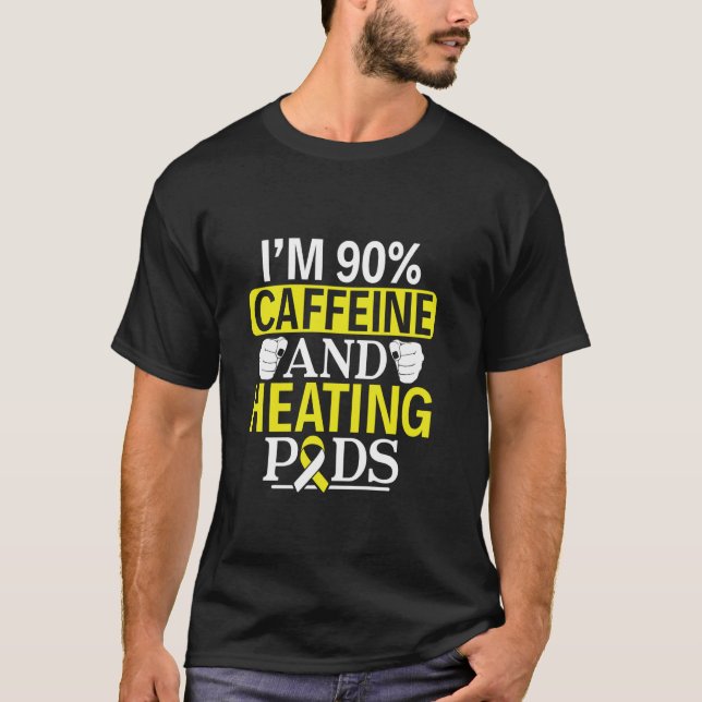 T-shirt Caffeine & Heating Pods - Endometriosis Awareness  (Devant)