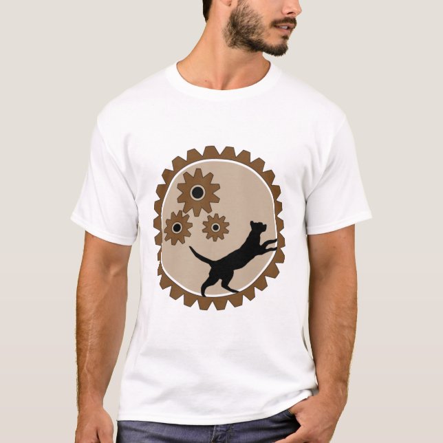 T-shirt cage à moteur pour chien avec roues (Devant)