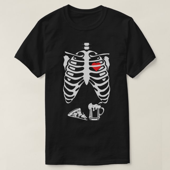 T-shirt Cage de côtes avec le coeur à l'intérieur (Design devant)
