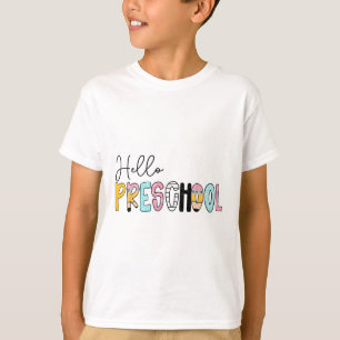 T-shirt Cahier de crayon de professeur Préparatoire Bonjou