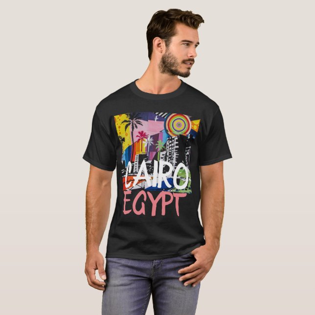T-shirt CAÏRE ÉGYPTE Graffiti   (Devant entier)